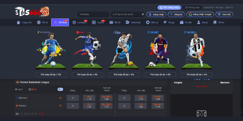 Lợi thế của sảnh chơi FB SPORTS S666